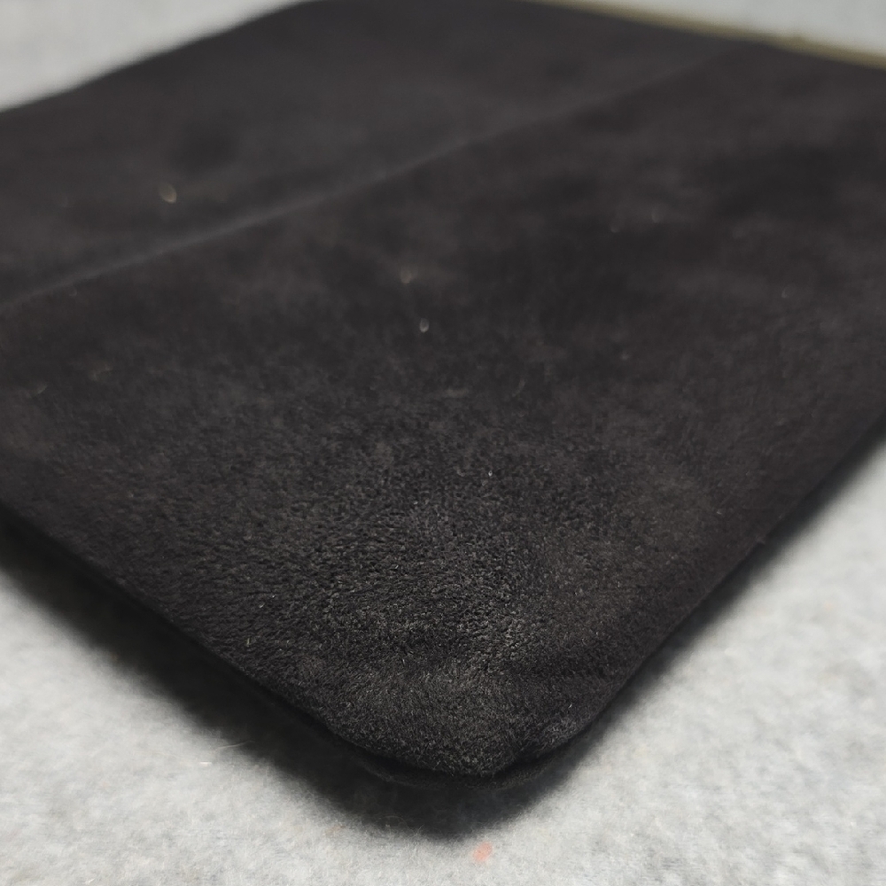 Elegant Vintage Black Suede Kiss Lock Chain Evening Bag - Picture 11 of 14